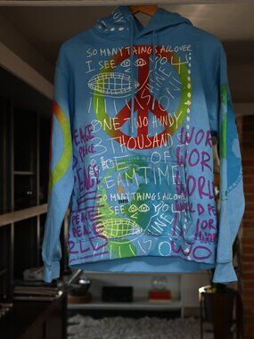 Snow milk hoodie sweatshirt serial number 58099 New without tags blue medium